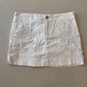 Lilly Pulitzer Cream Skirt with Embroidery